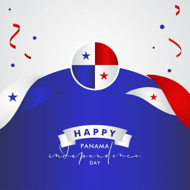 Panama Bağımsızlık Günü Vektör Tasarımı Sancak ve Arkaplan Çizimi