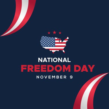 National Freedom Day Vector Design Illustration For Banner and Background clipart