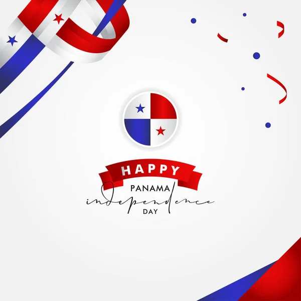Panama Bağımsızlık Günü Vektör Tasarımı Sancak ve Arkaplan Çizimi