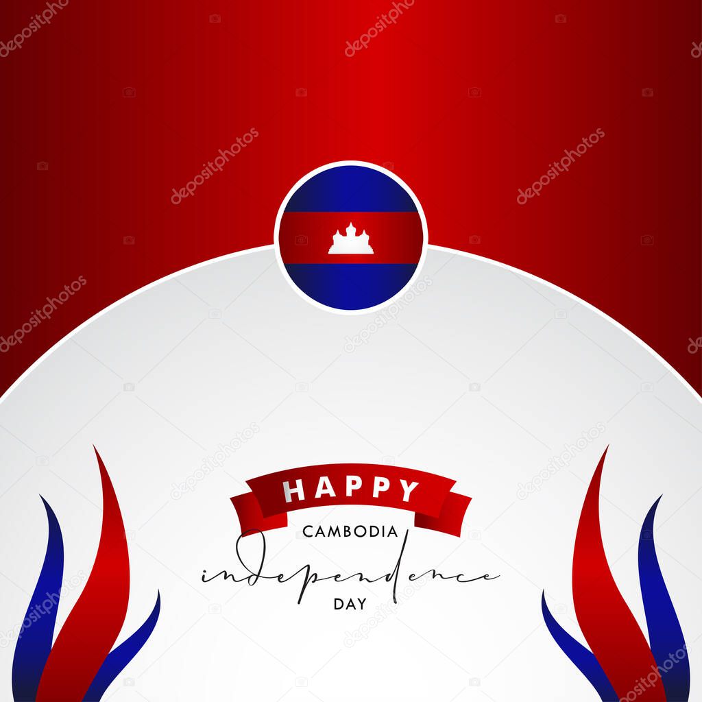 Cambodia Independence Day Vector Design Illustration For Banner and Background