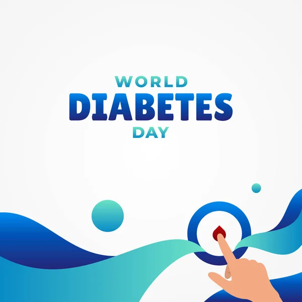 World Diabetes Day Vector Design Illustration Banner Background — Stock Vector