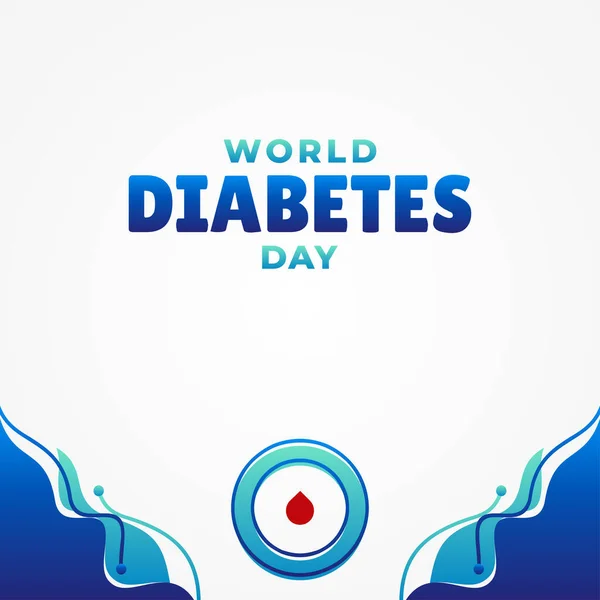 World Diabetes Day Vector Design Illustration Banner Background — Stock Vector