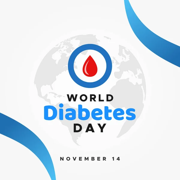 World Diabetes Day Vector Design Illustration Banner Background — Stock Vector