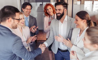 El sallayarak, bir buluşma terbiye iş adamları.