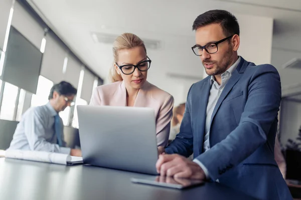 Gente Exitosa Del Negocio Gente Del Negocio Está Trabajando Oficina — Foto de Stock