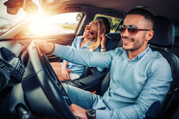 Enjoying Road Trip Leisure Road Trip People Travel Concept Man — Stock Photo, Image