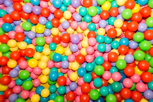 Arrière Plan Boules Plastique Colorées Sur Aire Jeux Pour Enfants — Photo