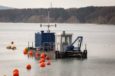 kum tarak tekne yakınındaki kıyı şeridi 