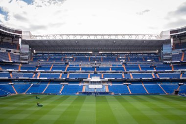 Madrid, İspanya - Mayıs 14, 2009: Mayıs 14, 2009 tarihinde Real Madrid Madrid, İspanya, Santiago Bernabeu Stadyumu. Real Madrid CF 1902 yılında kurulmuştur. Xx. yüzyılın en iyi kulübü.