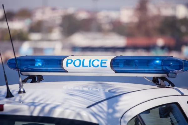 Señal Coche Policía Luz Sirena — Foto de Stock