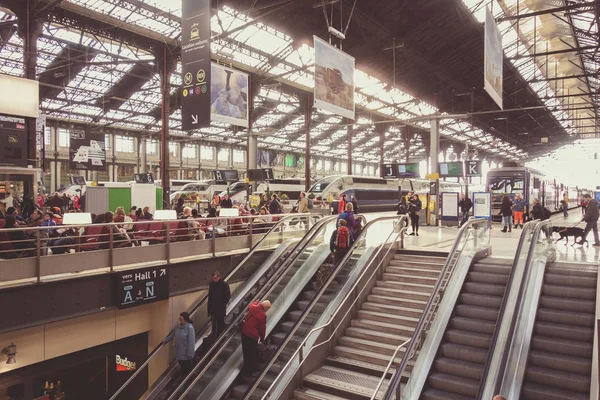 Paris Franciaország Április 2015 Belső Gare Lyon Párizs Franciaország Állomás — Stock Fotó