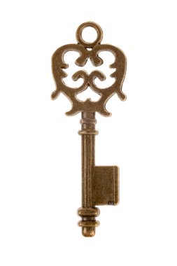 retro key isolated on white   clipart