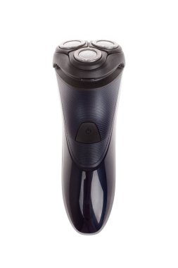 Elektrikli tıraş makinesi, üzerinde beyaz izole. Elektrikli tıraş makinesi