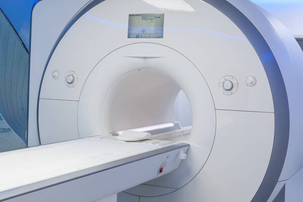 Magnetic resonance imaging (MRI) at hospital.