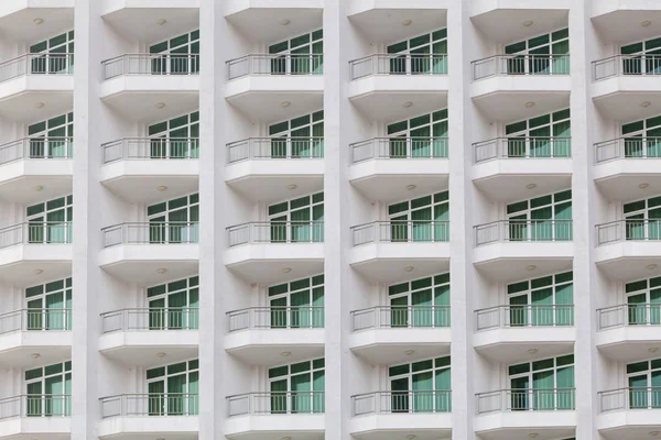 Повторяющийся Рисунок Окон Балкона Затылочный Фронт — стоковое фото