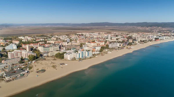 Vista Aérea Playa Hoteles Sunny Beach Bulgaria Sunny Beach Slanchev —  Fotos de Stock