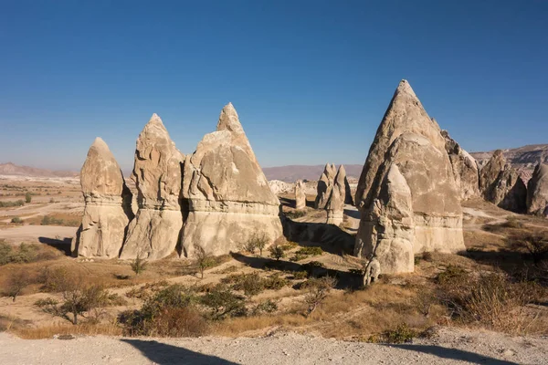 View Cappadocia Turkey Geological Formation Consisting Volcanic Tuff Cave Dwelling — Stock Photo, Image