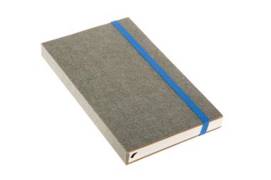 Gri renkli kapak notu kitap izole. Eskiz defteri. Günlük defter