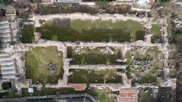 Old Roman Baths Odessos Varna Bulgaria Vista Superior — Foto de Stock