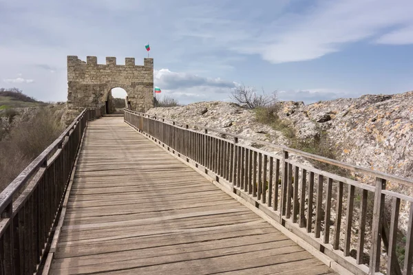 Holzbrücke Und Tor Der Mittelalterlichen Festung Ovech Festung Provadia Bulgaria — Stockfoto