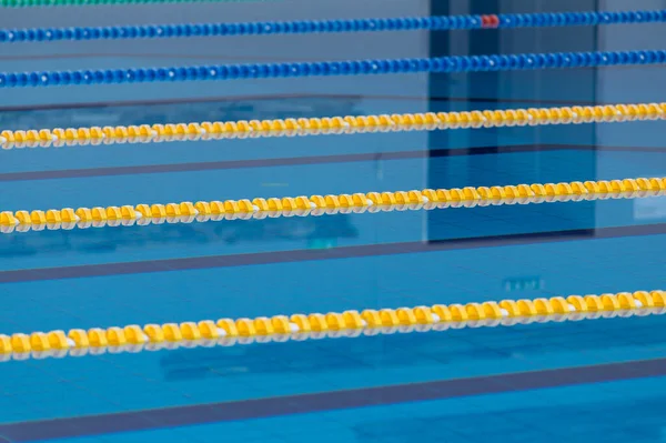 Primer Plano Las Pistas Natación Piscina —  Fotos de Stock