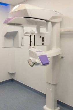 3D x-ray scanner panorama machine in clinic. 3D dental scanner clipart