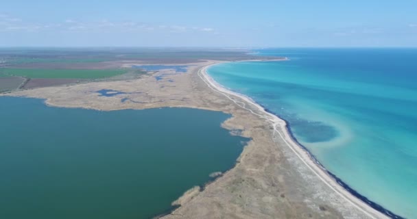 Bulgária Selvagem Wiev Aéreo Durankulak Lake Situado Nordeste Bulgária Mais — Vídeo de Stock