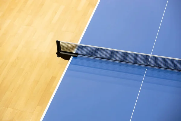 Table Ping Pong Bleue Tennis Table Intérieur — Photo