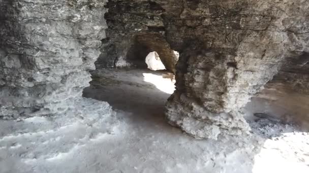 Невідома Болгарія Скелясті Монастирі Біля Тюленово Північному Сході Болгарії Печери — стокове відео