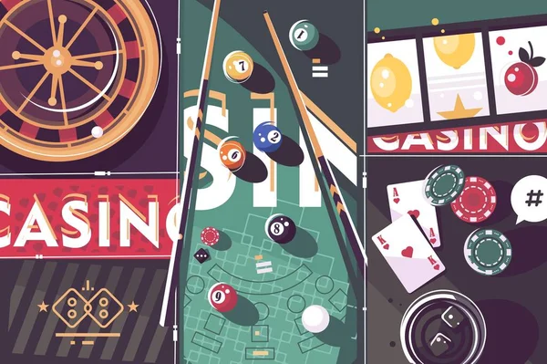 Gokken spel casino abstracte achtergrond — Stockvector