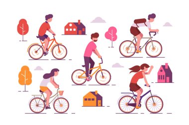 Bisiklet süren insanlar