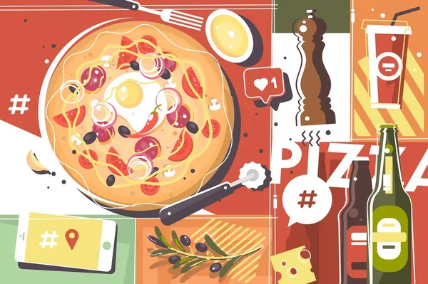 ピザの抽象的背景 — ストック写真