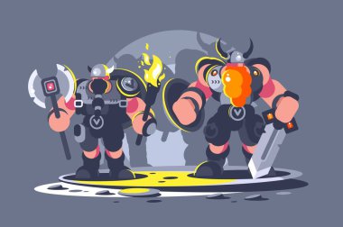 Kalkanlı ve baltalı Vikingler