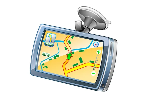 Illustration d'icône vectorielle de navigateur GPS — Image vectorielle