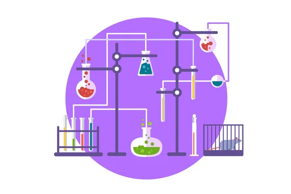 Laboratory for experimentation — Stock Vector