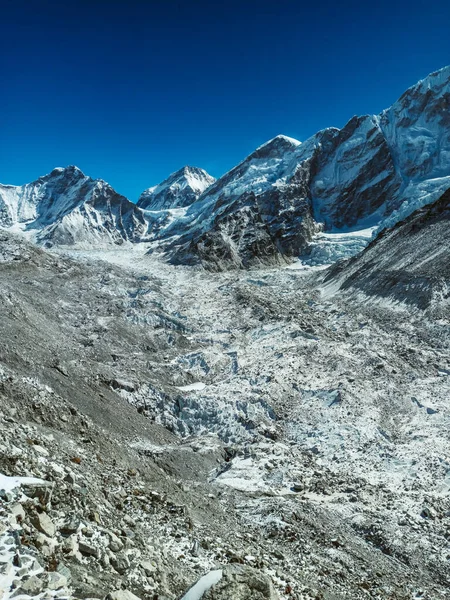 Beautifull Khumbu Glacier Mountains Landscape Everest Base Camp Trek Himalaya — Stock Photo, Image