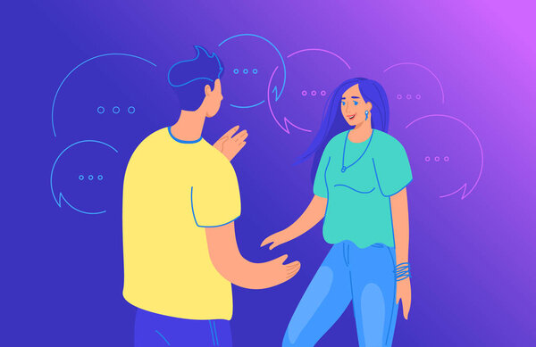 Живой разговор двух друзей.
