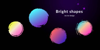 Web veya baskı tasarımı için degrade modern afiş daire şekilleri.