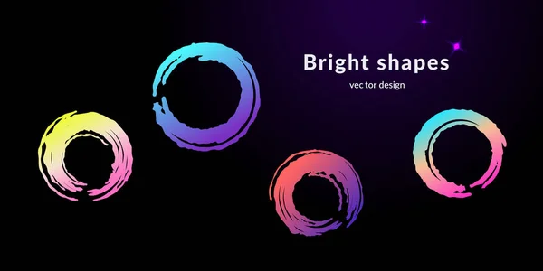 Gradient moderna banners cirkelformer för webb-eller utskrifts design. — Stock vektor