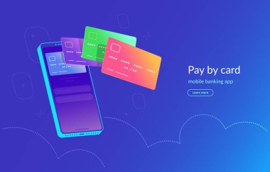 Mobil bankacılık uygulaması ve ödemeyi elektronik cüzdan kablosuz olarak kredi kartıyla yapıyor.