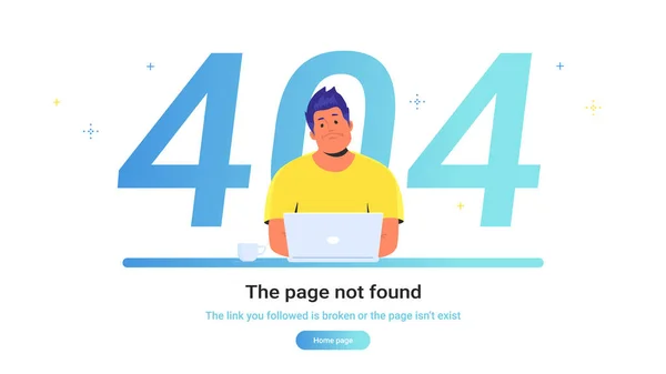 La pagina non trovata errore 404 — Vettoriale Stock