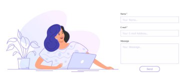 Web sitesindeki iletişim ve geri bildirim boş formu