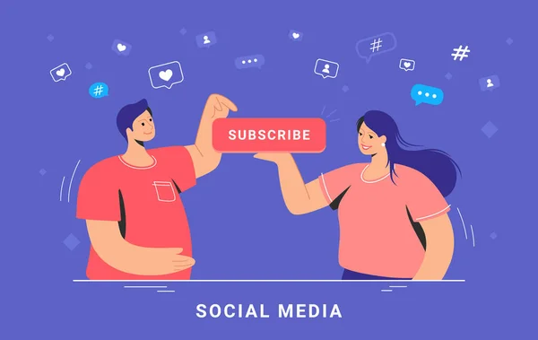 Social Media Marketing und zunehmendes Publikum — Stockvektor