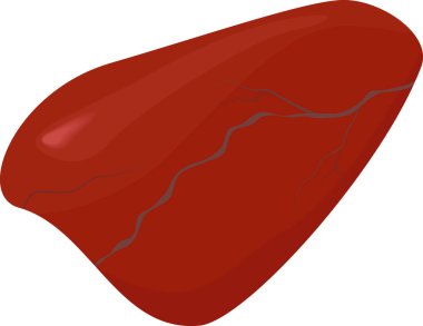 Beyaz arka plan üzerinde izole kırmızı jasper makronun çakıl