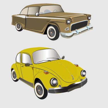 Eski Vintage arabalar. Baskı poster ya da t-shirt için