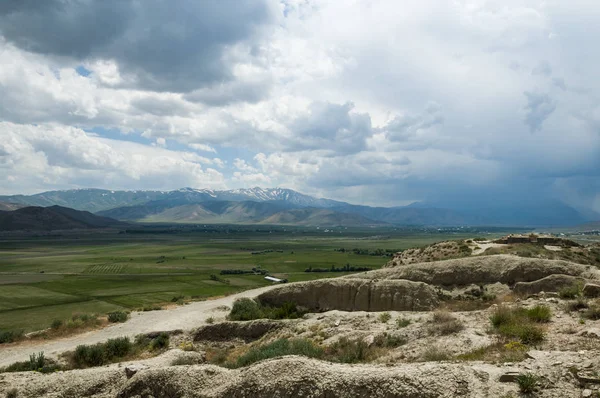 Valle Vicino Confine Con Armenia Vista Dall Alto Luogo Insediamento — Foto Stock