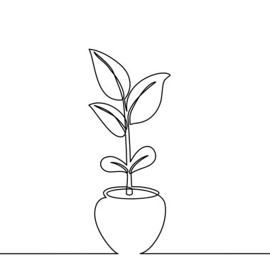 Ağaç / çiçek bitkisinin aralıksız çizimi. Bitkiler, tarım, tohumlar için olabilir. Siyah ve beyaz vektör çizimi. Vektör