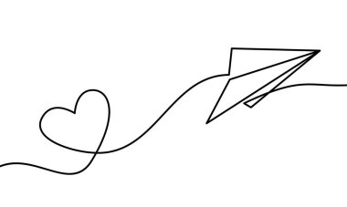 Kağıt vektör çiziminin sürekli çizimi. Vektör çizimi. Pankart, poster, ağ ve şablon için vektör çizimi. Kağıt simgesinin siyah ince çizgi görüntüsü - Vektör