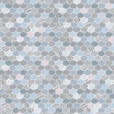 Soyut seamless modeli. Stilize çatı Zona. Mavi ve gri tonları. Çizik ark doku. Dekorasyon, duvar kağıdı, web sayfası arka planı için.