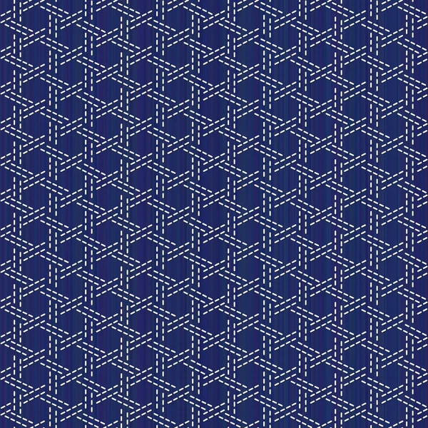 Sashiko. Textura sem costura abstrata. Padrão de quimono — Vetor de Stock